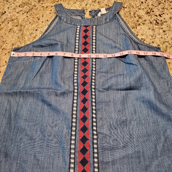 Est.1948 Denim Sleeveless Embroidered To - Picture 8 of 11